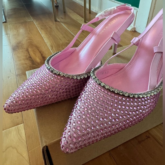 AZALEA WANG ON MY TAB EMBELLISHED SLINGBACK PUMP IN PINK. Spring! Beautiful - Picture 7 of 8